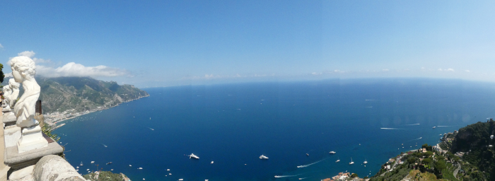 Villa Cimbrone Ravello Végtelen Terasz kilátás